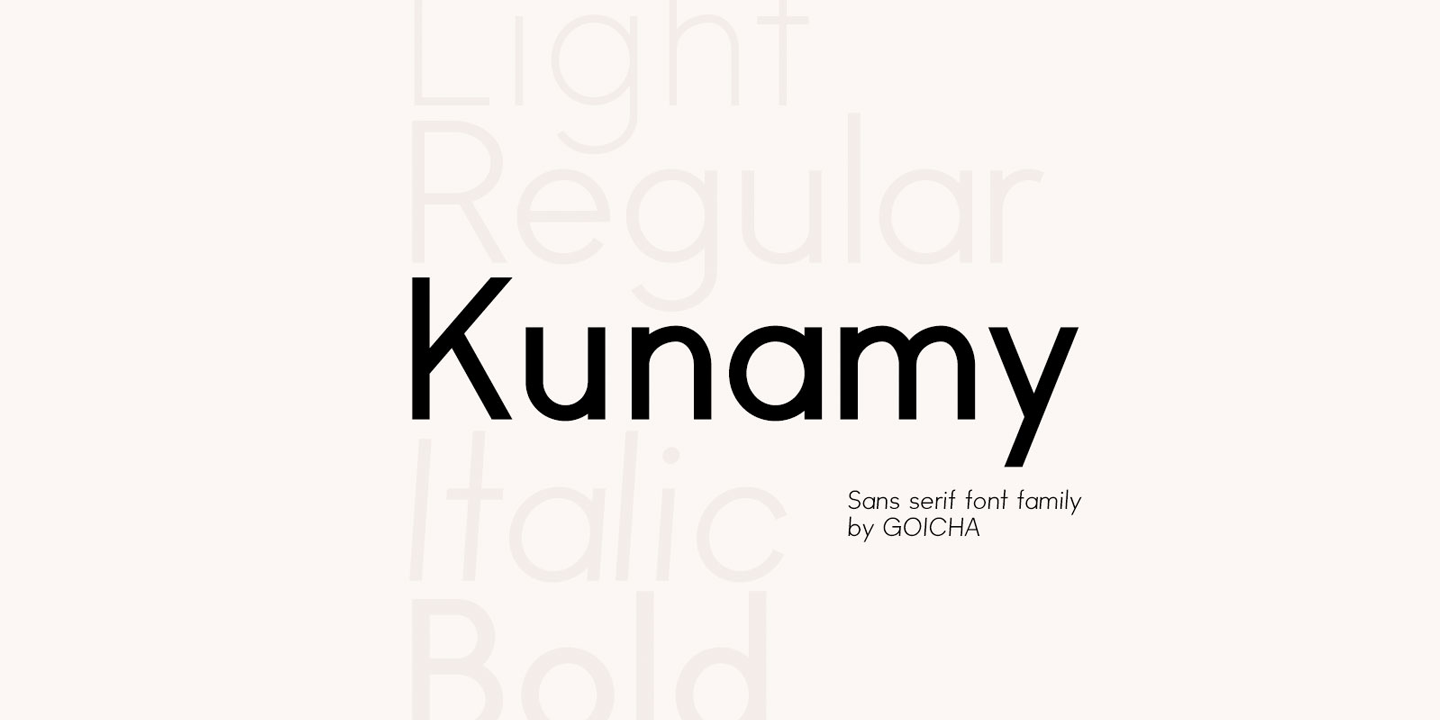 Beispiel einer Kunamy-Schriftart